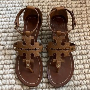 Tory Burch brown wedge sandals size 7
